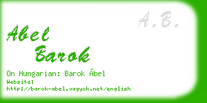 abel barok business card